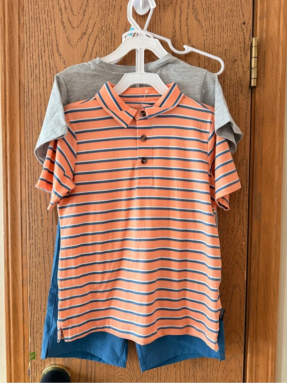 NWT Eddie Bauer Kids 3 Piece Set Dog Striped Shorts Size 5